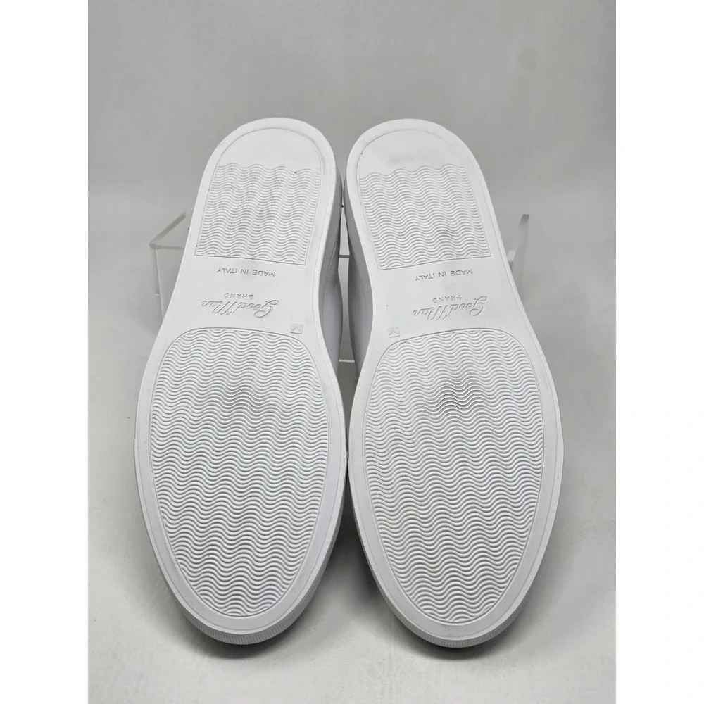 Good Man Brand Mens Size 8 Edge Low Top White Leather Sneakers Made in Italy New